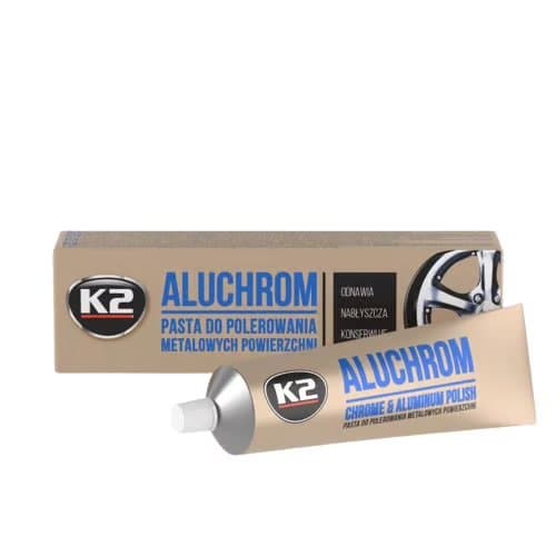 K2 ALUCHROM Chrome & Aluminum Polish Paste for Metal Surfaces